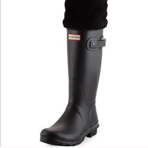 Hunter boots with fur lining